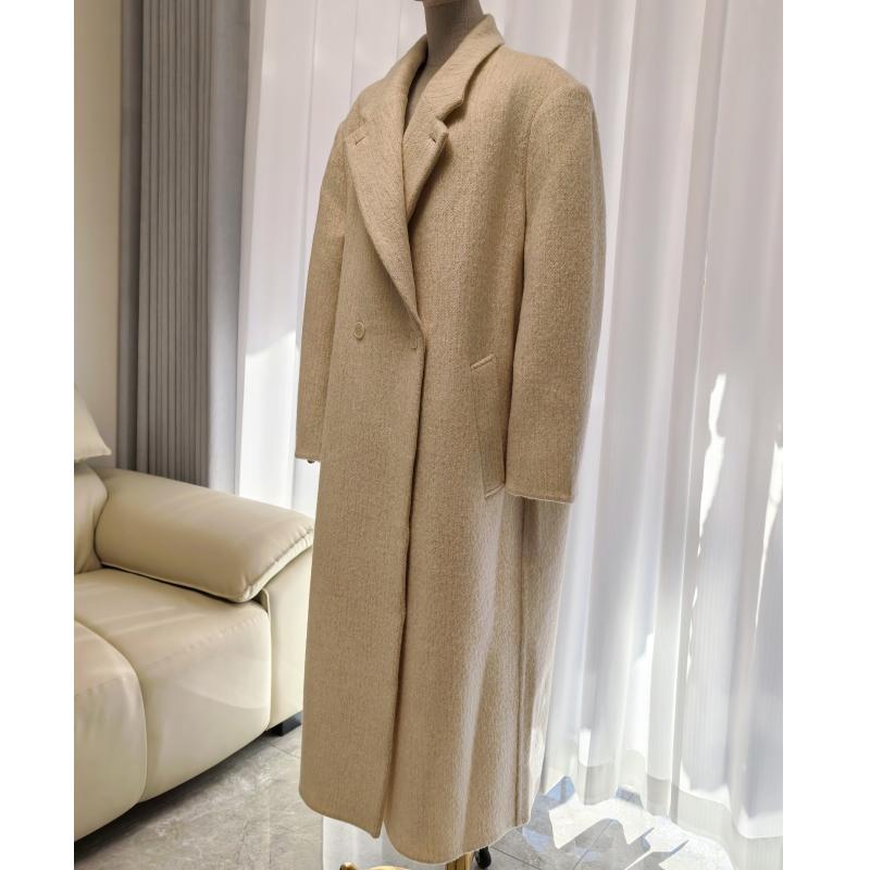 定制羊毛马海毛长款大衣外套加厚