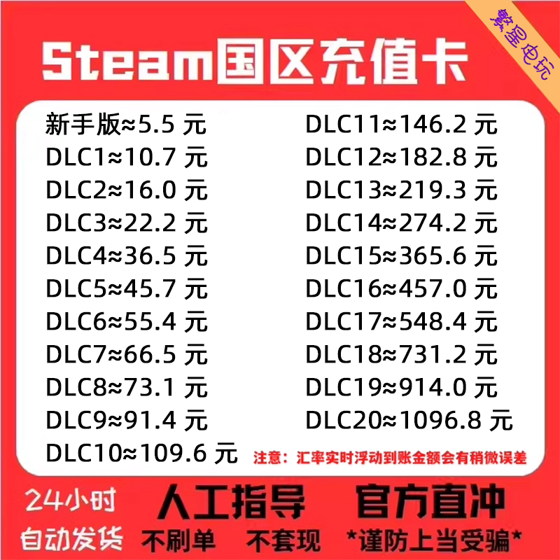 自动秒发】中国区steam充值卡Steam余额钱包码国区余额黑神话悟空