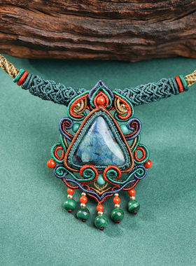 栖石原创中级编绳教程炽焰编绳敦煌国风项链饰品手工编绳首饰