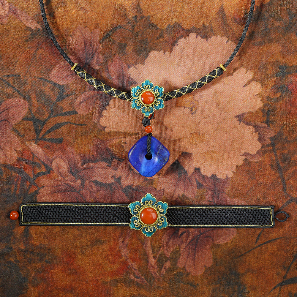 栖石原创初级编绳教程点翠系列祥意项链手链饰品手工编绳首饰