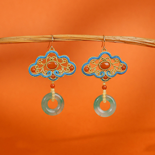 栖石原创中级编绳教程云窗曳影中式风编绳耳环饰品手工编绳首饰