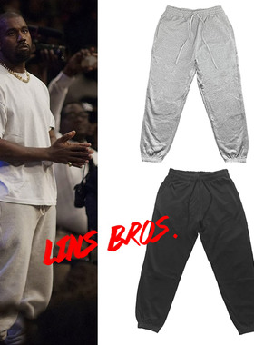 425克重磅Kanye侃爷同款毛圈不加绒卫裤FOG束脚Yeezy跑步运动宽松