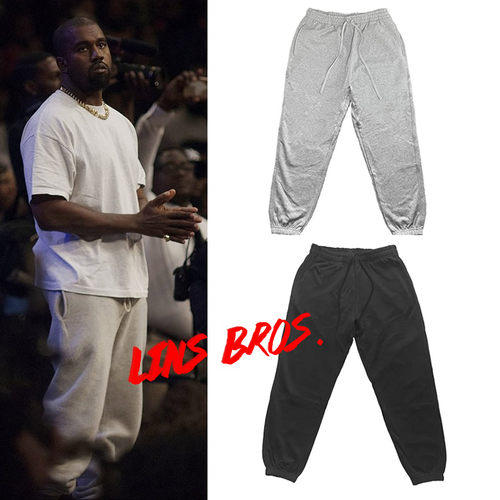 侃爷同款不加绒yeezy卫裤宽松
