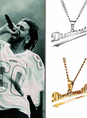 高版本jcole项链科尔古巴链钛钢dreamville嘻哈吊坠饰品说唱Rap潮