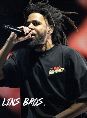 JCole同款T恤 Dreamville男女短袖嘻哈rap说唱J.cole2023林氏兄弟
