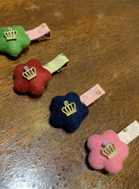 儿童花朵皇冠西瓜红发饰品