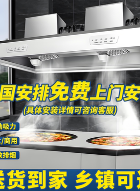 抽油烟机商用大吸力静音净化器一体小型饭店专用家用厨房土灶排烟