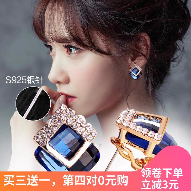 耳环女秋冬款时尚气质s925纯耳环