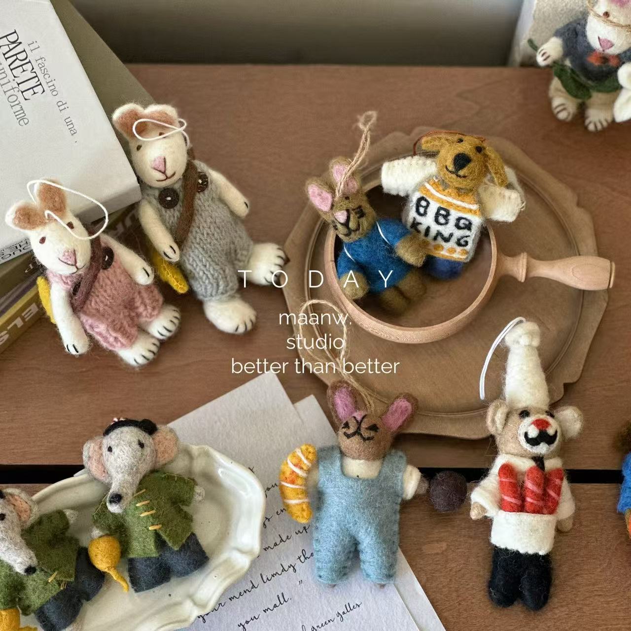尼泊尔手工制作羊毛毡包包挂件