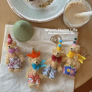 萌萌泰迪熊圣诞款 store 熊宝宝钥匙扣钥匙圈包包挂件 Fish