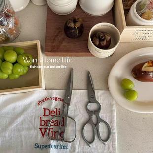 厨房用不锈钢多功能剪刀可拆卸韩式 store 食物剪鸡肉鸡骨剪 Fish