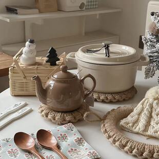 store 日式 麻绳编织垫圈盘垫可挂隔热垫手工锅垫 Fish