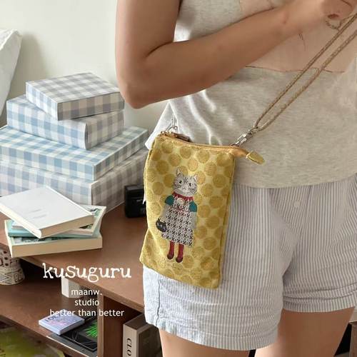 日本kusuguru蜜豆公主提花斜挎包