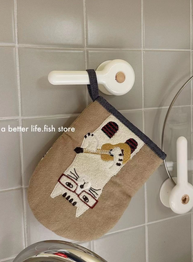 *Fish store*白色粘钩厨房浴室锅盖挂钩毛巾厨房纸浴花收纳锅盖架