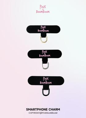 PinKBooM原创手机挂链垫片多功能夹片黑色隐形超薄布不伤机防丢片