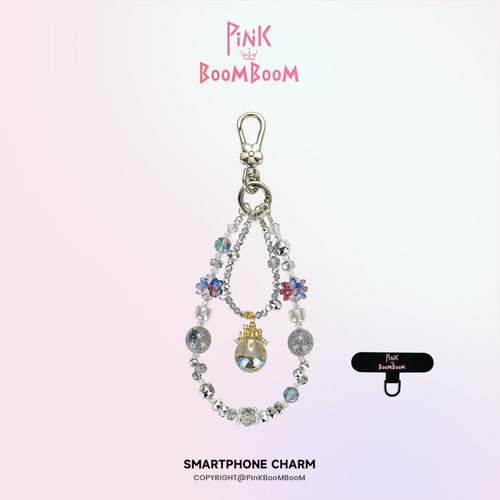 PinKBooM轻奢水晶手机挂链钥匙扣