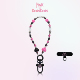 PinkBooM原创设计手工串珠链条高级感手机挂绳女短款 手腕绳防丢链