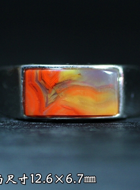 北票战国红马鞍戒指指环戒指圈