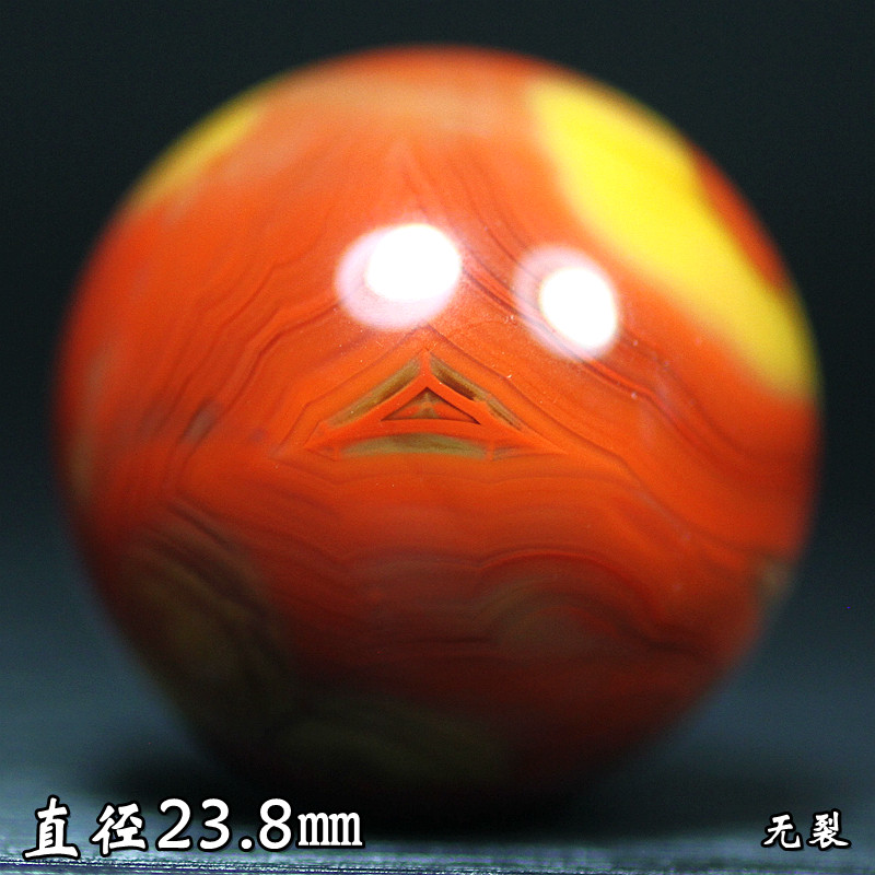 天然北票战国红玛瑙艳红黄老料满缠丝圆球圆珠散珠单珠顶珠转运珠