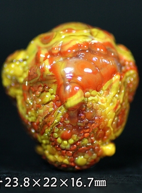 北票战国红金蟾挂件吊坠项坠雕件