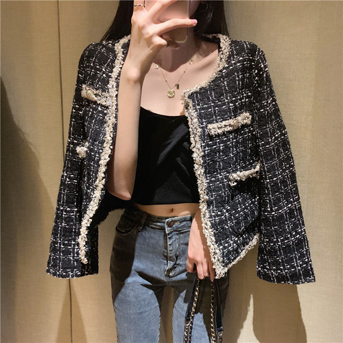 Real price small fragrance coat women's spring and autumn versatile women's French coat fried Street short style fashion