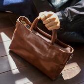 2026新款 头层牛皮复古手提包小众休闲极简风单肩斜挎包通勤小方包