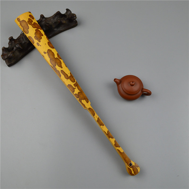 文玩宣纸折扇10寸13方天然斑竹二号湘妃梅妃圆头扇骨古风男扇