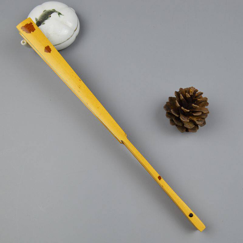 文玩折扇9.5寸天然斑竹云南红湘妃香蕉底红花扇骨鸿运当头扇子