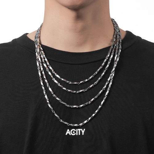 acity喜城百搭环项链男女线条