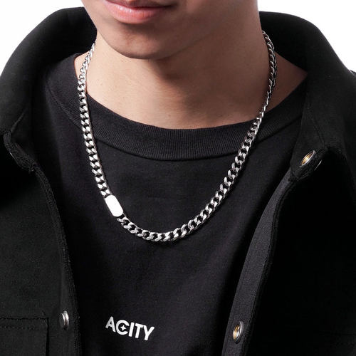 ACITY喜城简约方牌古巴项链