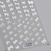 饰美甲饰品TS 茉季 新工艺美甲贴纸背胶指甲贴指甲装 409蕾丝蝴蝶结