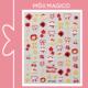 茉季 卡通狗狗新年快乐平安喜乐立体浮雕美甲贴纸防水指甲贴DP422