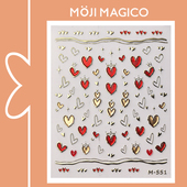 饰贴花饰品M527 茉季 烫金果冻爱心星星美甲贴纸防水指甲贴装 M551