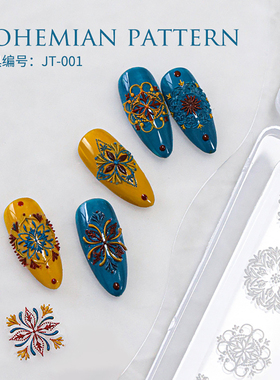 茉季透明雪花蝴蝶硅胶模具镜面DIY饰品水晶3D光疗雕花模版JT001