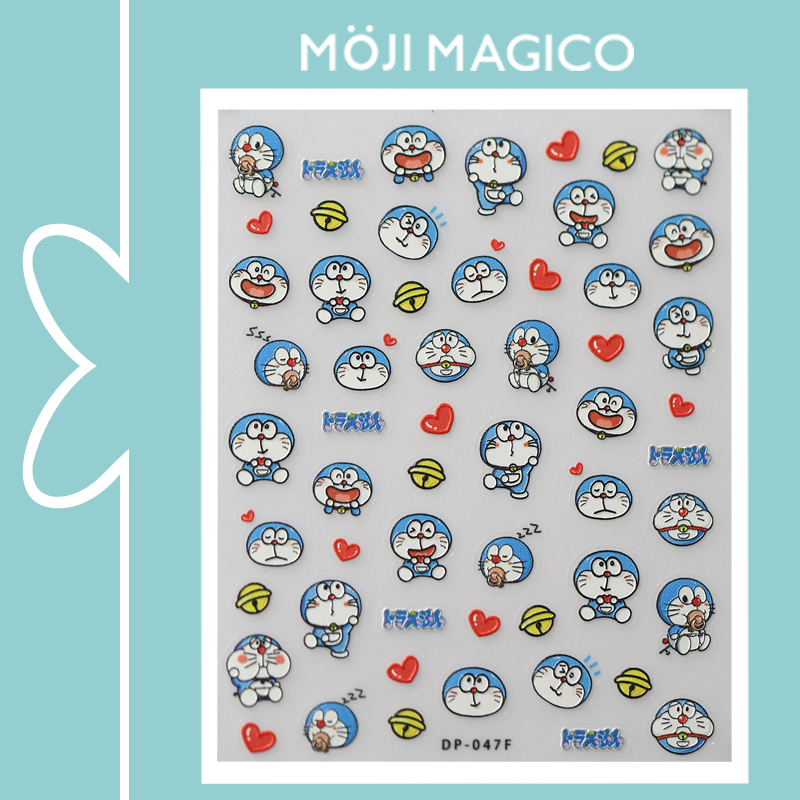 茉季中国美甲贴纸立体浮雕效果