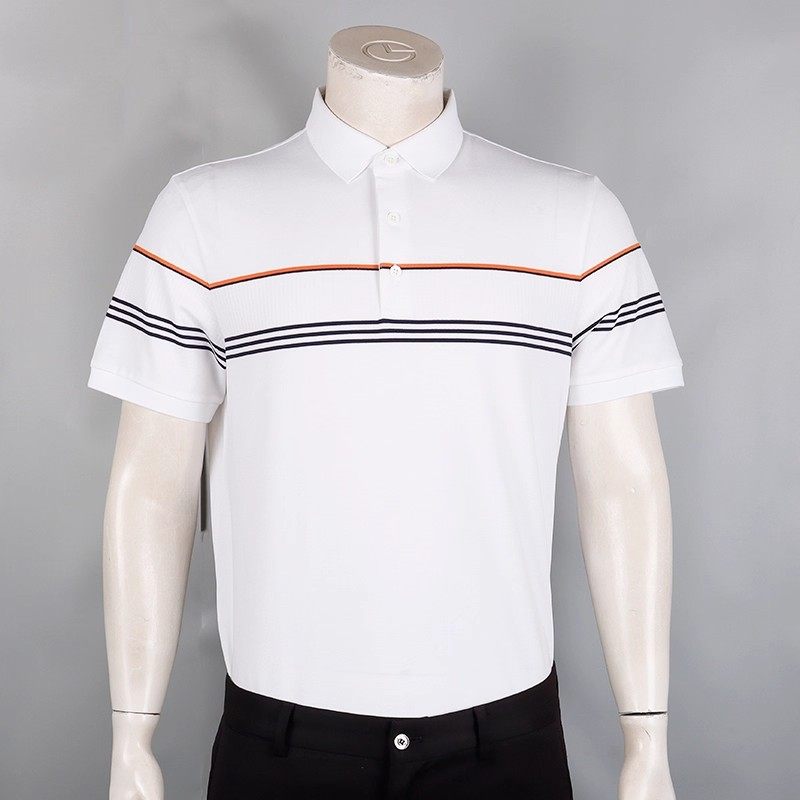 金利来男装 夏季条纹商务休闲短袖T恤2025新款MTSH139B0208-00