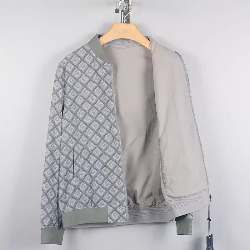 金利来男装 春季棒球领薄款时尚休闲双面穿夹克外套MJS23111416