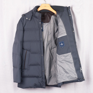 金利来男装羽绒服 中长款加厚白鹅绒外套2023新款MDSF41914262-58