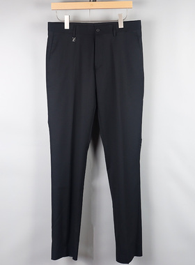 金利来男装 秋冬款纯色修身版含羊毛黑色西裤长裤MPD22261702-99