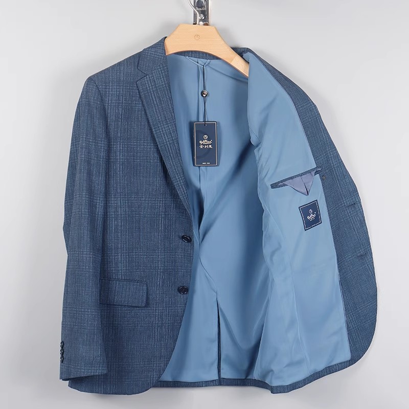 金利来男装 春季修身薄款商务休闲西服单西外套MZD23151408-65