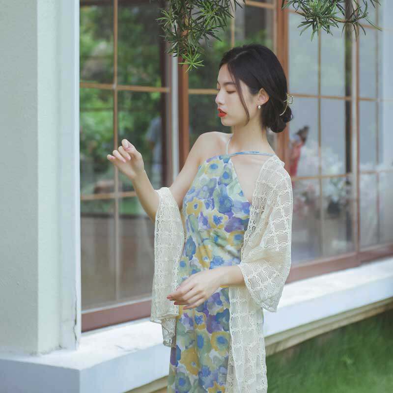 原创汉元素汉服中国风女日常改良版小性感露肩吊带肚兜旗袍连衣裙