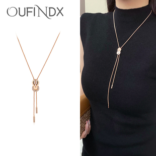 OF 英【冬季限定】Kashelin设计师款马蹄毛衣链~8796【春节】