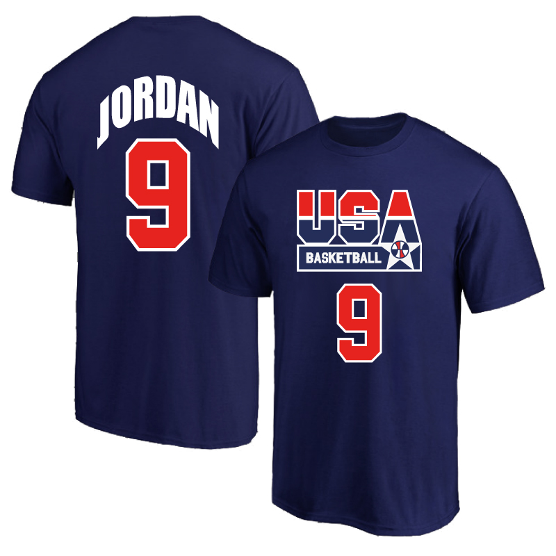 最后之舞92年美国篮球梦之队9号迈克尔乔飞人球衣训练服短袖T恤
