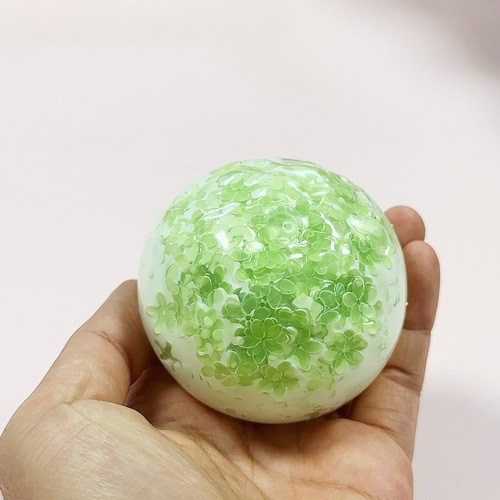 「春日来信」手作球肌中力填充球积木亮片手工球解压玩具成品
