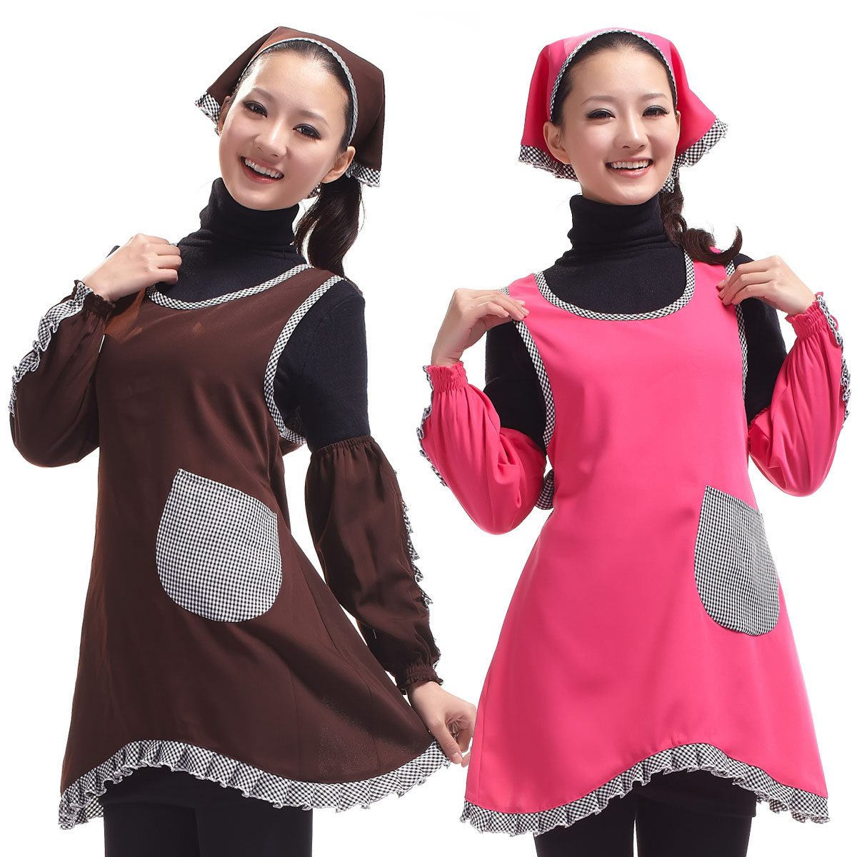 母婴孕婴店奶茶咖啡店围裙套装 成人女士幼儿园围裙+袖套+头巾,家庭/个人清洁工具,围裙套装,淘宝优惠券,粉丝福利购,淘宝优惠卷