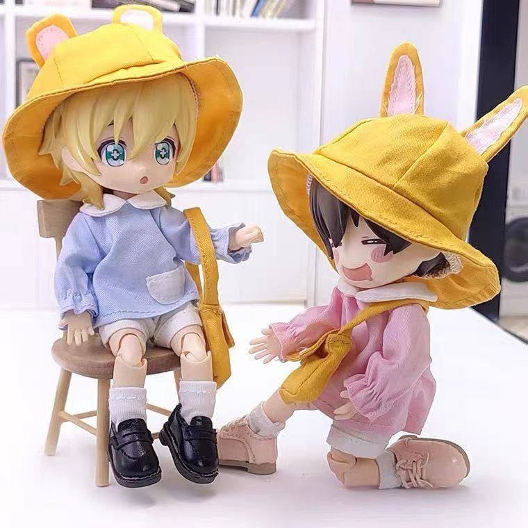 ob11娃衣 幼稚园四件套衣服裤子+帽+包包12分bjd玩偶 GSC茉莉现货