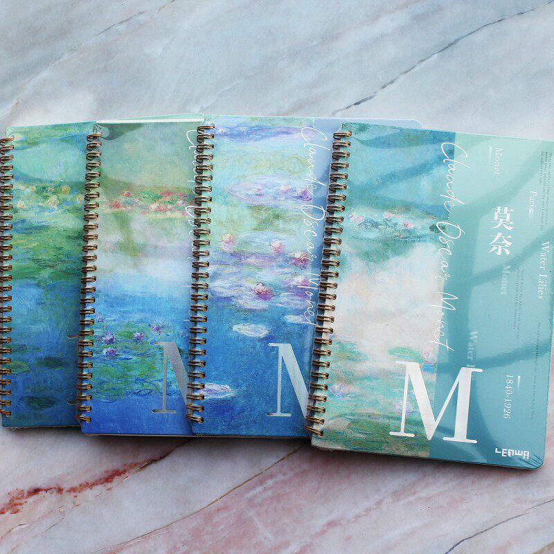 联华文具 睡莲a5/b5线圈本创意复古风螺旋线环笔记本硬面记事本子