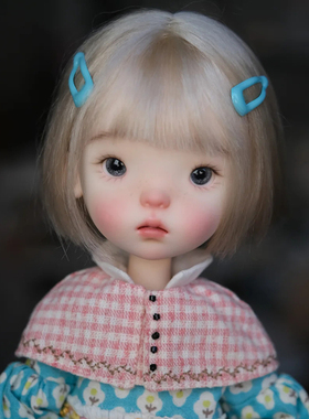 bjd娃娃6分 特体 蓝豆豆呆萌小布sd娃娃bjd素体树脂裸娃化妆 礼物