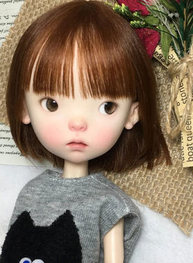 bjd娃娃bjd6分特体蓝豆豆呆萌小布sd娃娃bjd素体树脂裸娃化妆礼物