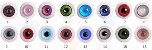 BJD/SD娃娃眼珠 精品玻璃眼珠1012141618mm小虹膜眼睛 可选 不单
